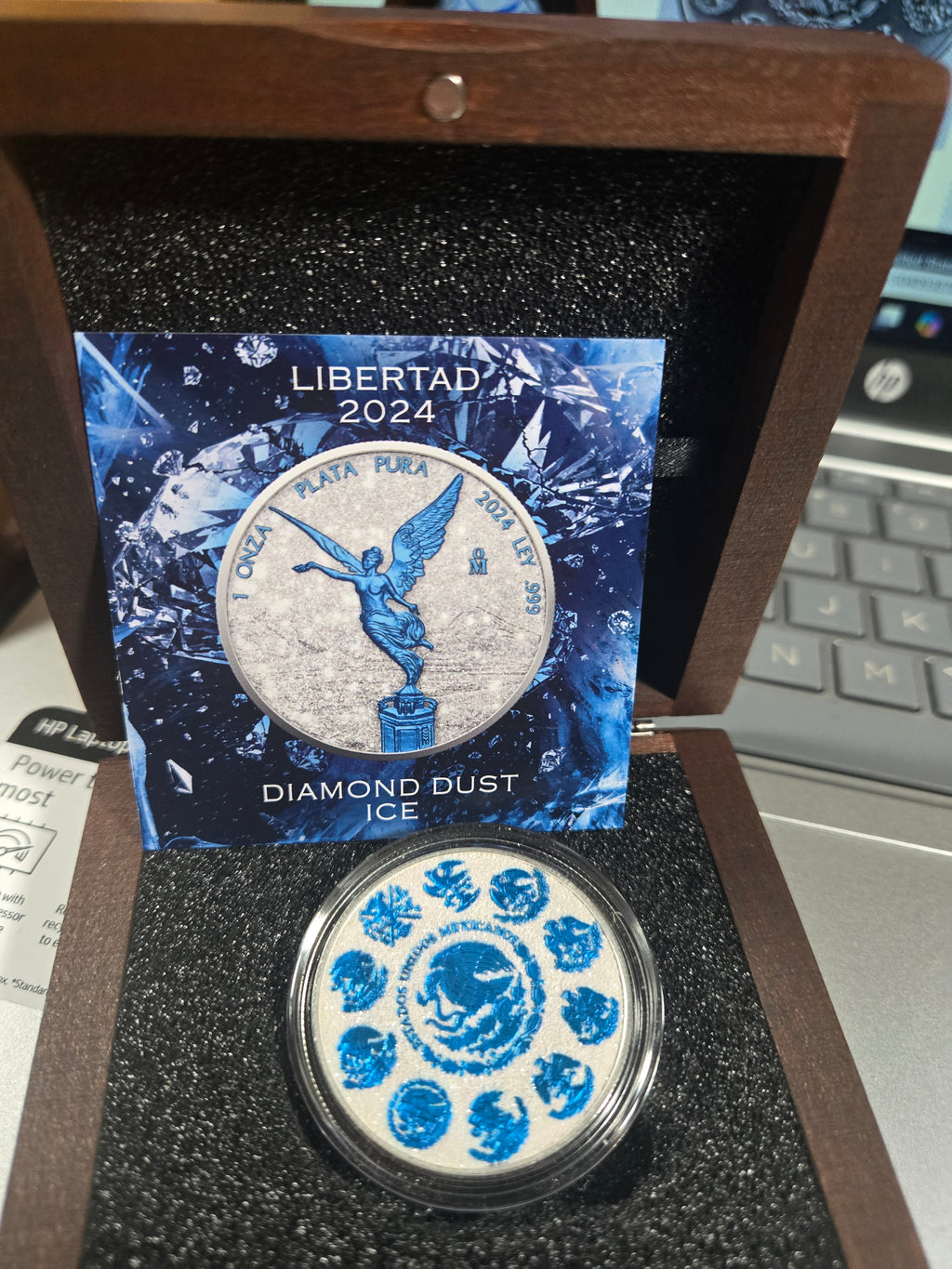 2024 Mexican Libertad 1 oz Silver – Diamond Dust Ice Blue Limited Edition (2 Entries to the GAW)