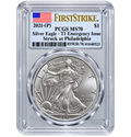2021-(P) American Silver Eagle Type 1 PCGS MS70 First Strike – Emergency Issue Philadelphia(3 Entries to the GAW)